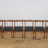 Danish Dining Chairs by Ole Wanscher for Poul Jeppesens Furniture Factory.