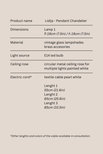 Lidija * yugochic pendant chandelier * mcm hanging light * mini vintage cascade * retro glass * gold