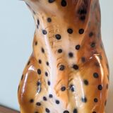Cheetah sculpture in ceramic