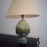 Lamp chaumette faience shape green pine cone 45x22 cm