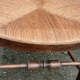 Pair of antique straw-seated armchairs