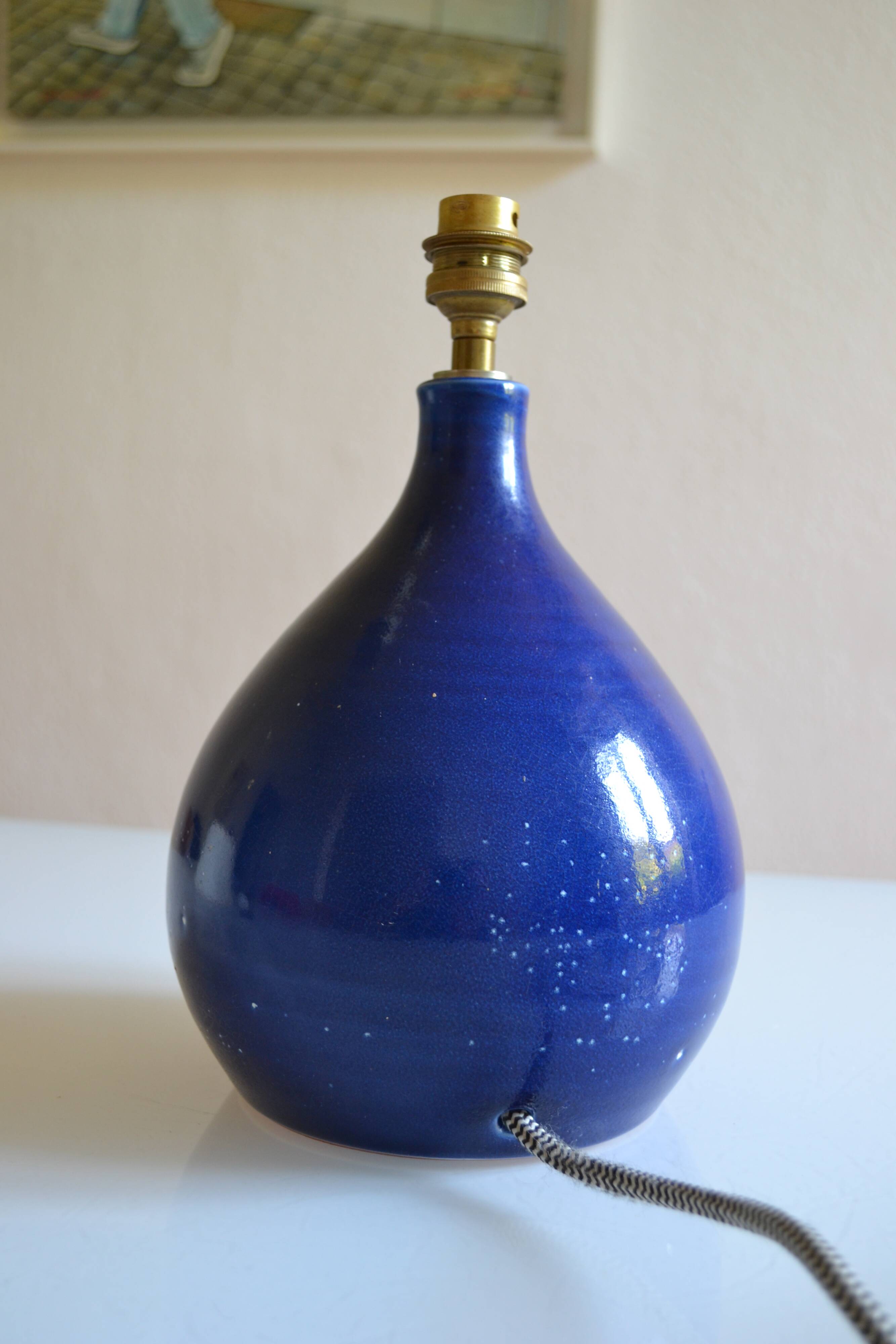 ceramic lamp base modernist France 1970