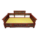 Grande Banquette asiatique sculptée –Bois laqué et panneaux en relief