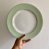 Vintage dessert service, one main course and 6 plates L'AMandinoise