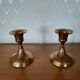 Pair of brass candle holders