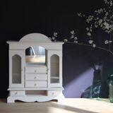 Antique wooden doll cabinet