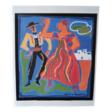Peinture contemporaine intitulée "Les danseurs espagnols"
