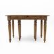 19th Century Tuscan Elm Extendable Round Dining Table with Five Leaves