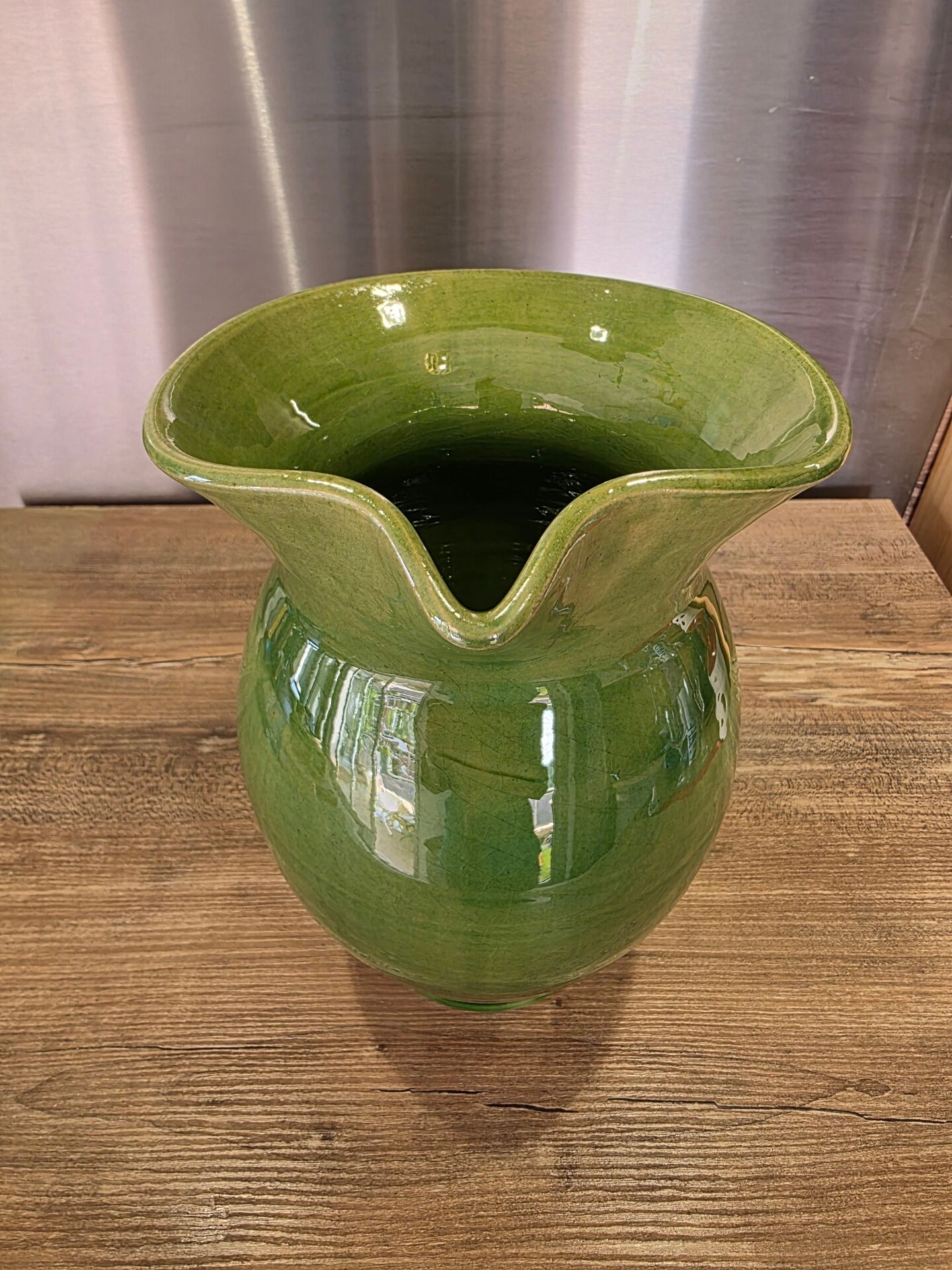 Pichet, vase Biot vert vintage
