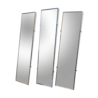 Set of 3 large mirrors rear-view mirrors from the 60s 31x127cm