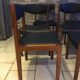 Série de 6 chaises teck simili cuir
