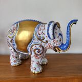 Imposing Italian Porcelain Elephant, Elephant Statue