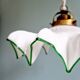Art Deco pendant light in scalloped white opaline, 1920-30