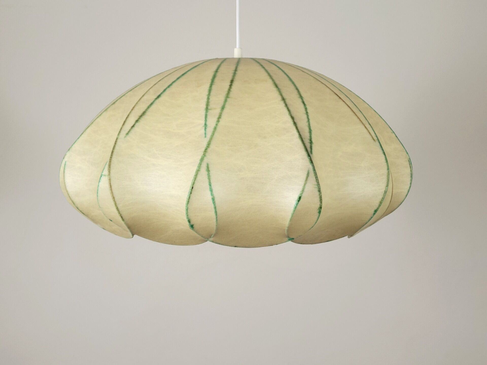Large vintage Cocoon hanging lamp by Goldkant Leuchten