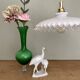 Vintage lampshade pendant light in white opaline