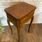 Bedside table in Louis XV style marquetry