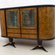 Paolo Buffa Mid-Century Modern Italian Mahogany and Walnut Bar Cabinet, 50