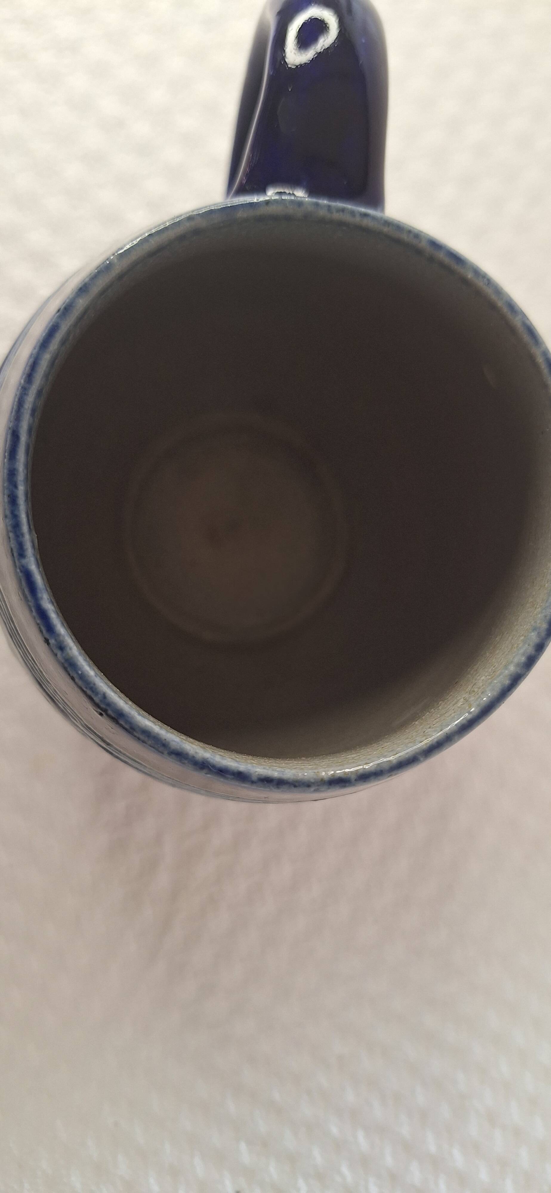 Genuine Alsace stoneware mug signed