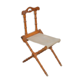 Chaise pliante en bois imitation bambou