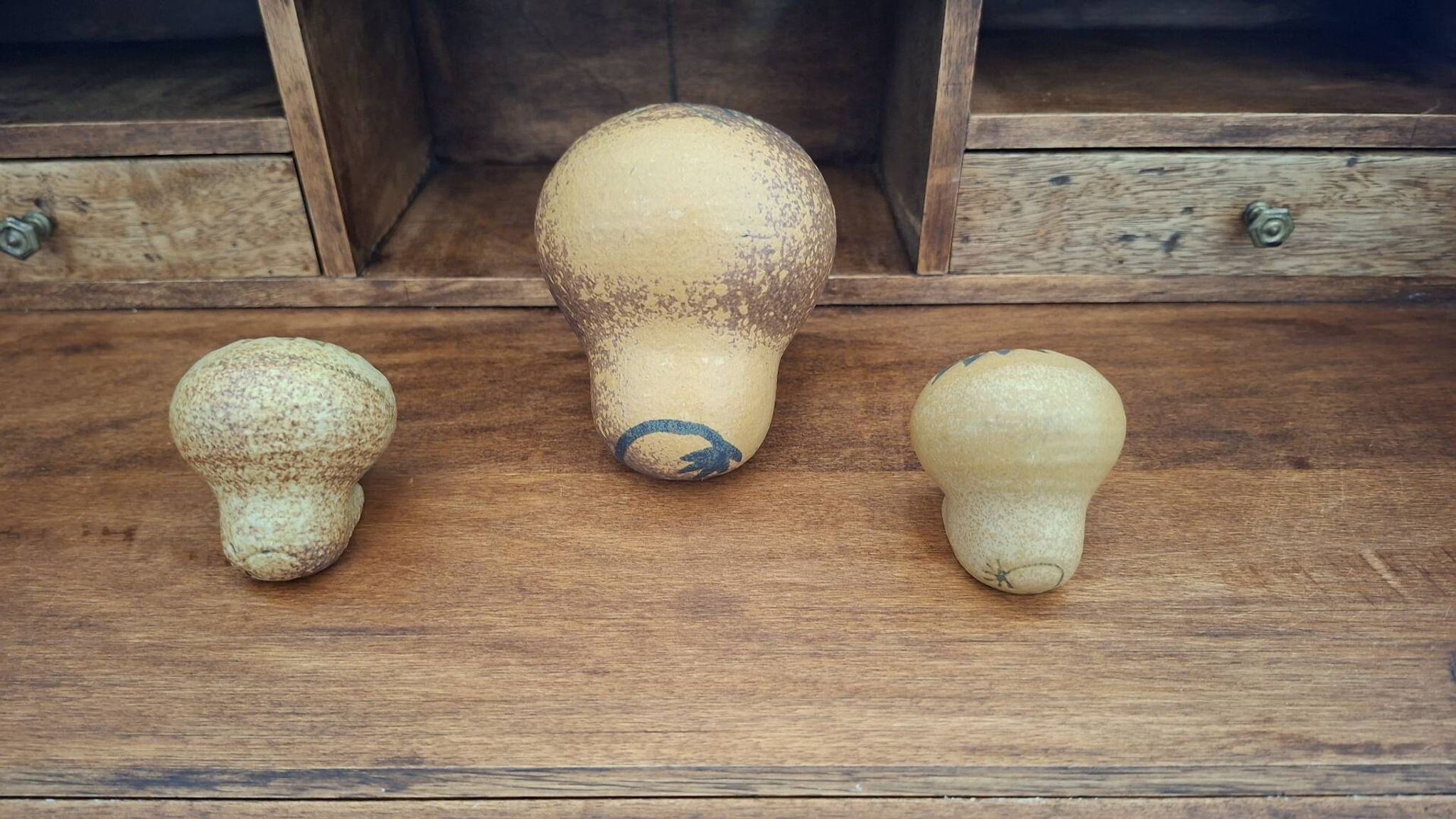 Set of 3 ceramic lions by Lisa Larson/Gustavsberg.