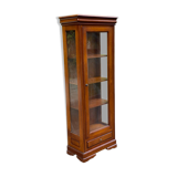 Vitrine Louis Philippe en bois massif de merisier 187cm