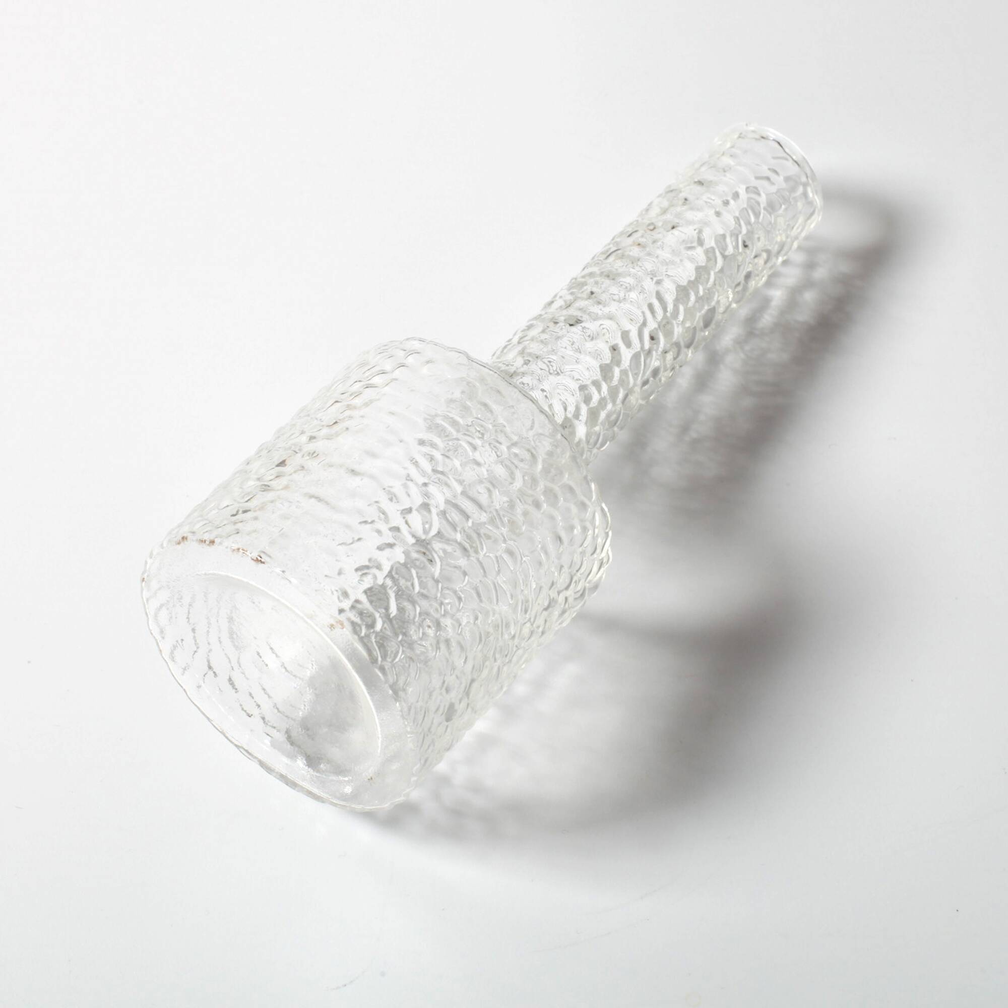 Small Vintage Clear Glass Vase / Single Flower Stylish Vase / Sweden / 2000