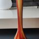 Large marbled glass vase, mouth blown. Signed La Rochère France. Height 33.5 cm