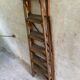 Vintage wooden painter's stepladder 6 folding steps