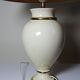Ivory crackled earthenware lamp, attributed to Le Dauphin, 1980s-90s.