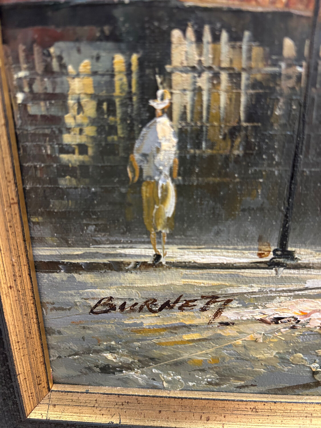 Oil on canvas signed Burnett, Paris