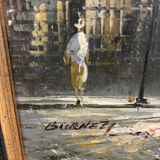 Oil on canvas signed Burnett, Paris