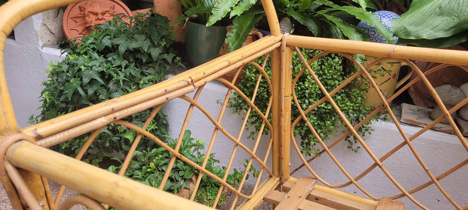 60s rattan children's bed