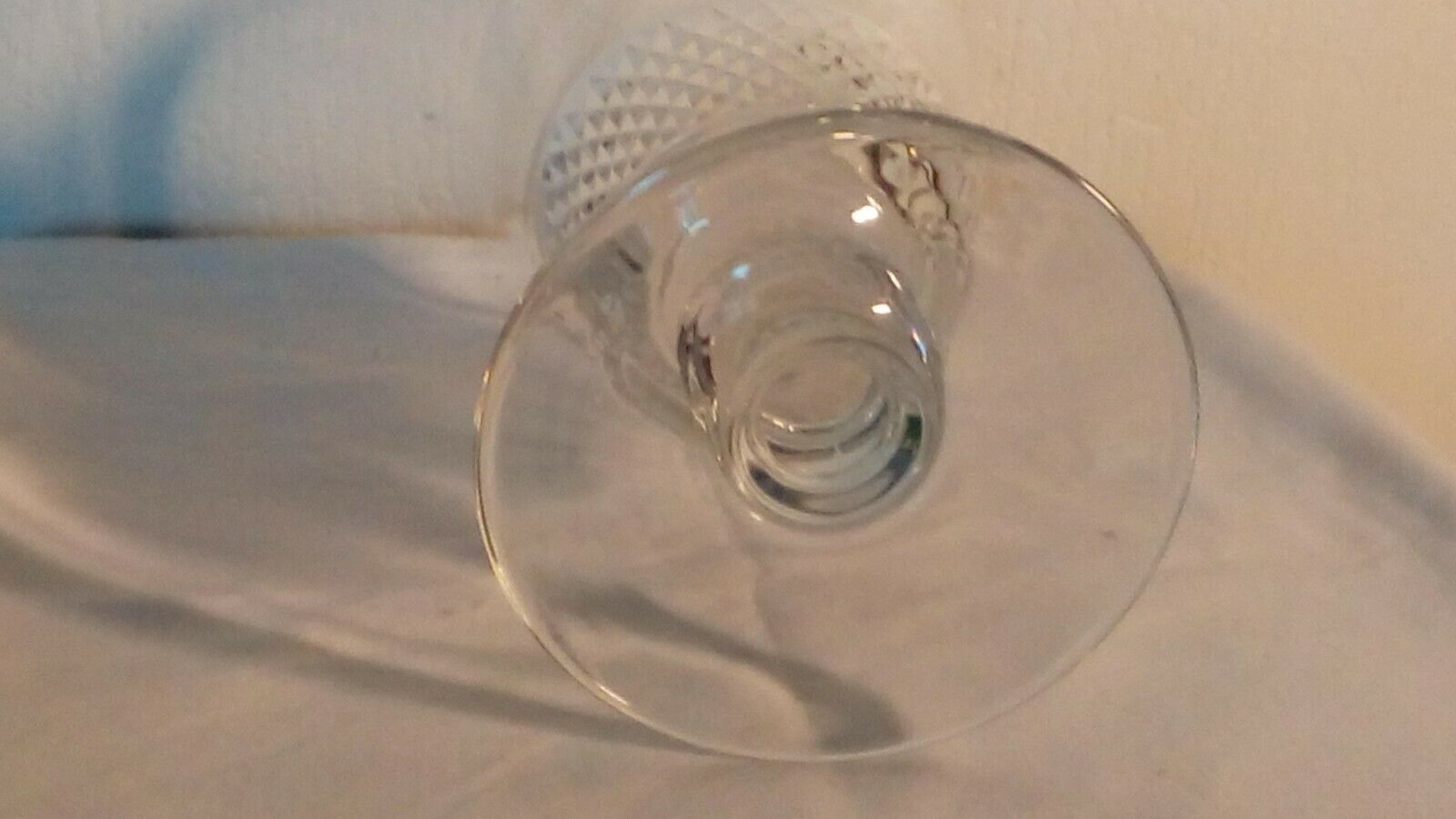 Crystal vase val saint lambert foot shower decor diamond tips