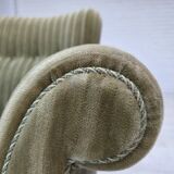 1960s, Danish 2-seater sofa, original furniture velour, beech wood.