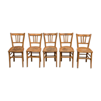Lot of 5 bistro chairs