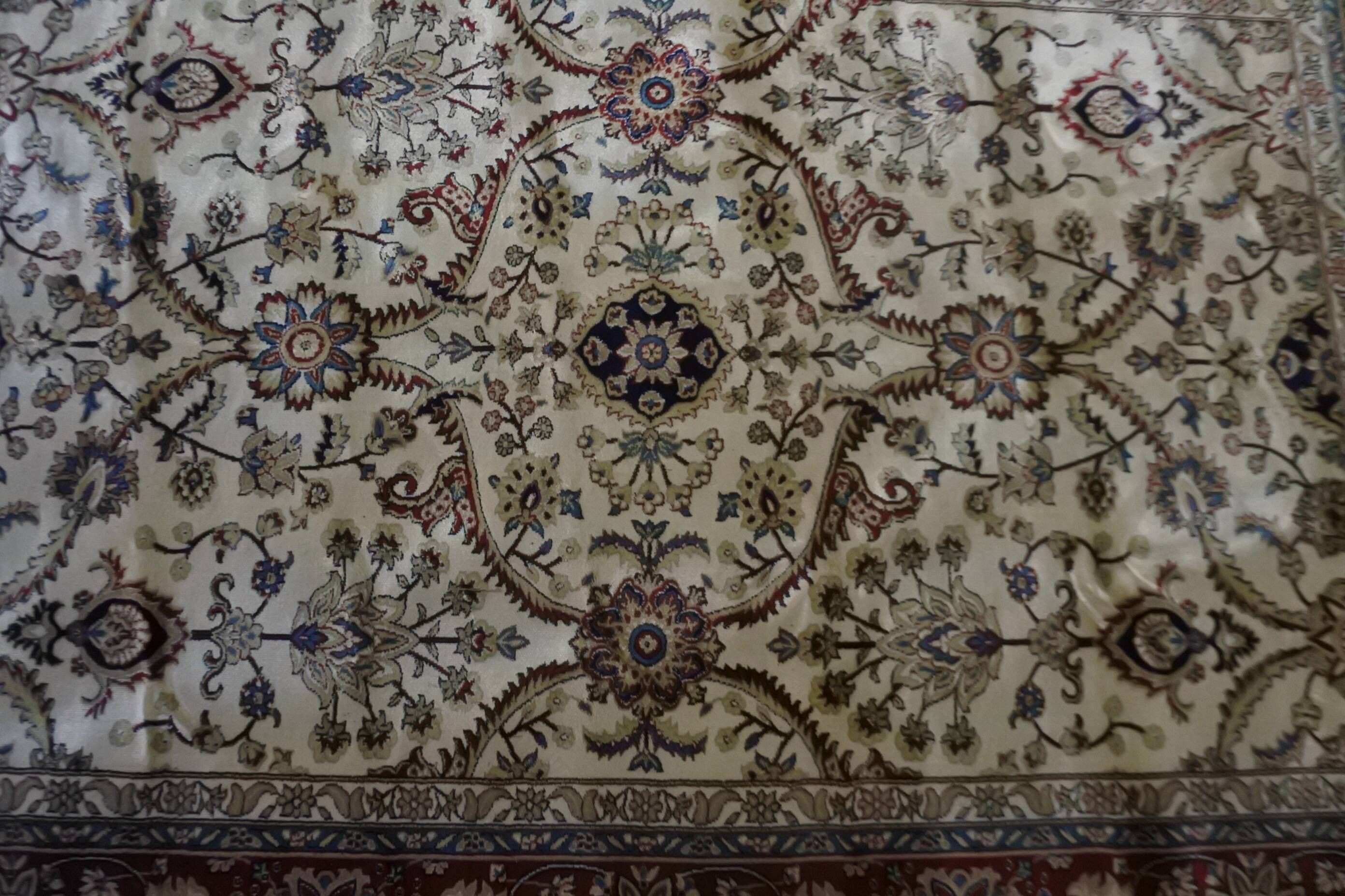 Large Turkish Art Silk Rug 230x160cm Sign