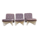 Set de 3 chauffeuses violette 1960