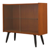 Mahogany display cabinet with glass front, Denmark, 1970s