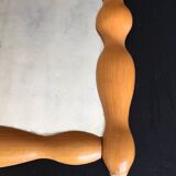 Turned wooden mirror
