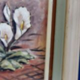 "Oil on Norwegian canvas from the mid-century 'Peace Plant' by Arvid Nilsson (1913-1976) - framed"