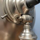 Nickel-plated old heater lamp from Germany, 1920s
