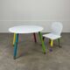 Table et chaise crayon Pierre Sala pour enfant, années 80