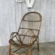 Grand fauteuil en rotin vintage