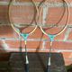 Pair of Vintage Badminton Rackets Wood + Metal from the 1950s #D579