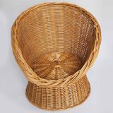 Fauteuil corbeille enfant rotin