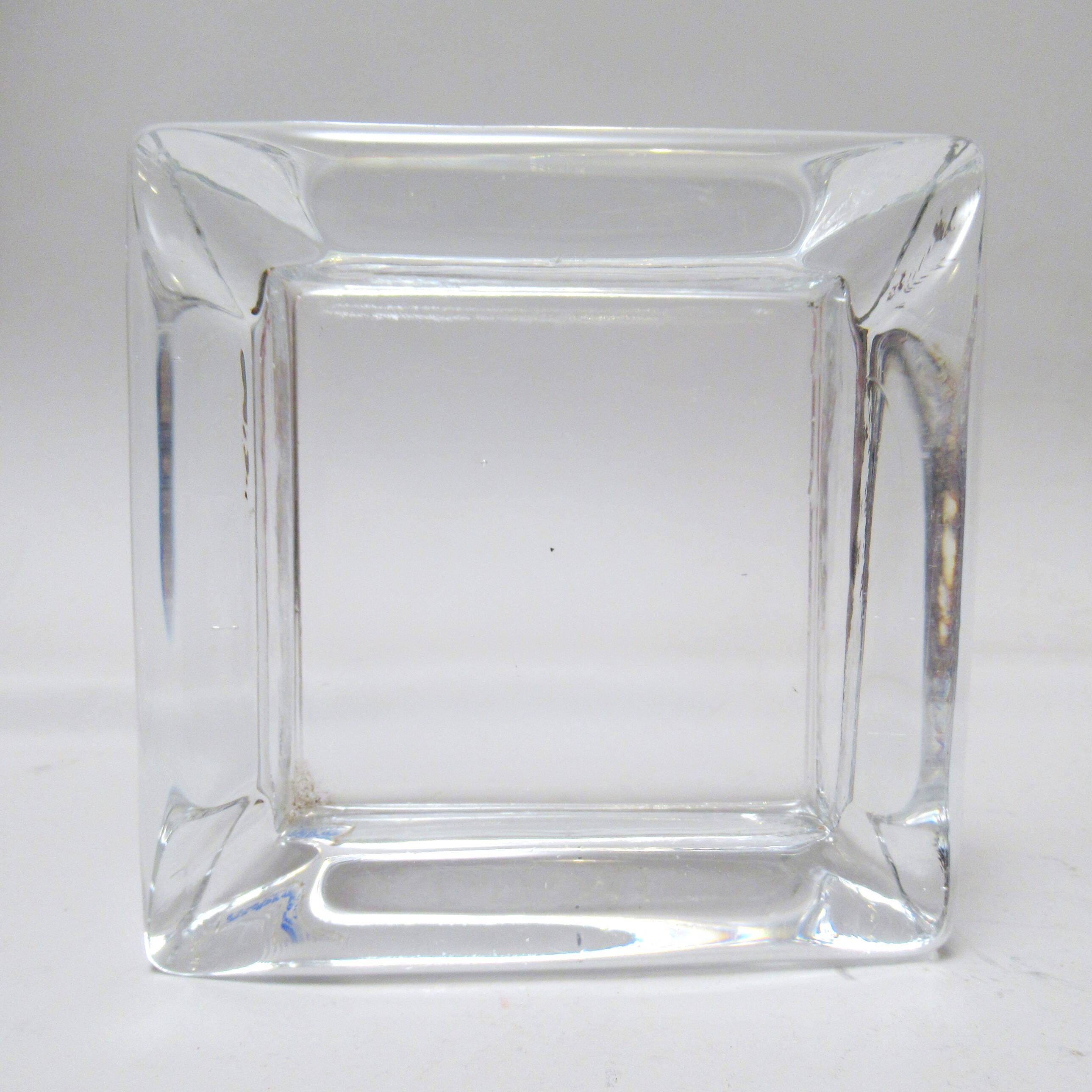 Scandinavian glass ashtray Nybro Sweden 1970