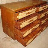 Chest of drawers mahogany and mulching around 1950 of Mexican manufacturing