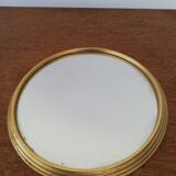 Miroir vintage en cuivre jaune 23cm