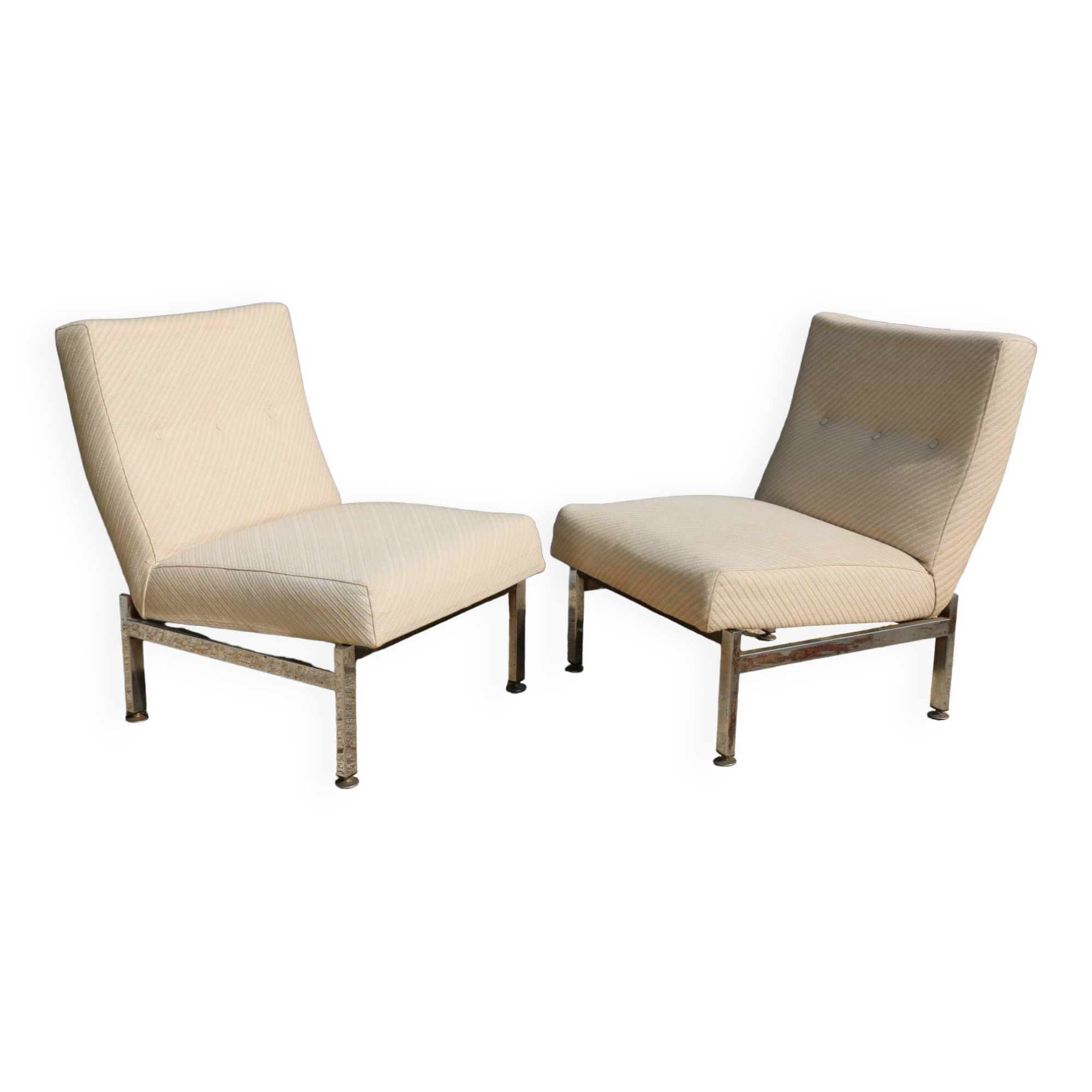 Pair of Georges Friedmann lounge chairs