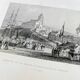 Vintage engraving of Le Tréport, Normandy. Printed in 1844.